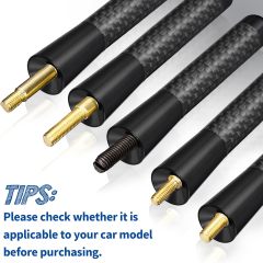 Bingfu Mini Car Antenna Roof Mount 3.2 inch Carbon Fiber Car Antenna Replacement Compatible with Toyota Honda Chevrolet Nissan Ford Jeep Subaru GMC