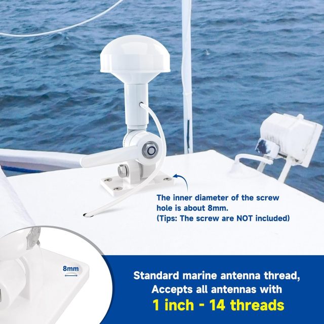 Bingfu Boat Marine GPS Navigation External Antenna (16.5ft Cable) with Bracket Compatible with Garmin GPSMAP MAP NavTalk StreetPilot Furuno Matsutec Trimble Transducer Fishfinder Sounder