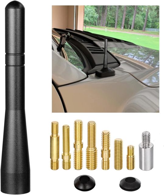Bingfu Vehicle Short Antenna Mast Car Truck Antenna Replacement for Ford F150 Raptor F250 F350 F450 Super Duty Ranger Explorer Mustang Escape Focus Edge Dodge RAM 1500 2500 3500 Heavy Duty Truck
