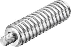 Bingfu CB Antenna Spring Heavy Duty Stainless Steel CB Radio Antenna Spring Compatible with Vehicle Truck Van RV Motorhome Matine Boat Mobile CB Radio Antenna Mount Up to 60" Long 3/8" 24 Thread