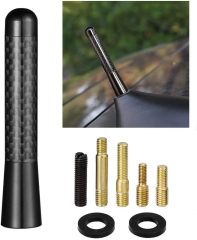 Bingfu Mini Car Antenna Roof Mount 3.2 inch Carbon Fiber Car Antenna Replacement Compatible with Toyota Honda Chevrolet Nissan Ford Jeep Subaru GMC