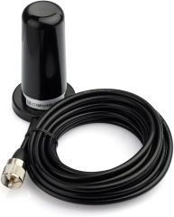 Bingfu PL259 Male Mobile Radio Antenna Dual Band VHF UHF 136-174MHz 400-470MHz NMO Mount Vehicle Ham Radio Magnetic Base Antenna Low Profile for Car Truck Amateur Radio Marine VHF Radio