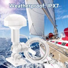 Bingfu Boat Marine GPS Navigation External Antenna (16.5ft Cable) with Bracket Compatible with Garmin GPSMAP MAP NavTalk StreetPilot Furuno Matsutec Trimble Transducer Fishfinder Sounder