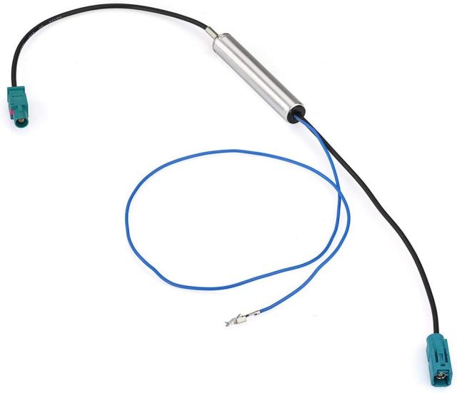 Bingfu Car Antenna Amplifier Car Stereo FM AM Radio Antenna Signal Booster Fakra Z Female to Male Car Antenna Adapter for Volkswagen Audi VW Skoda BMW Vehicle Car Audio Radio Stereo Head Unit Receiver