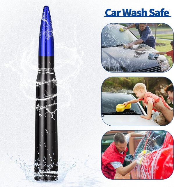 Bingfu Car Truck Short Bullet Antenna Replacement for Ford F150 F250 F350 Dodge Ram 1500 2500 GM Chevy Chevrolet Silverado 1500 2500 3500 Toyota Tundra GMC Sierra 1500 2500 3500 Vehicle Car Antenna