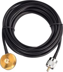 Bingfu VHF Nmo Antenna Dual Band VHF UHF 136-174MHz 400-470MHz with Low Loss 16.5ft RG58 Cable Fix Bracket Lip Mount Antennas for Car Truck Mobile Ham Radio Amateur Radio Marine VHF Radio