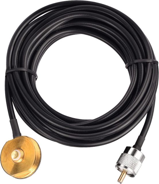 Bingfu VHF Nmo Antenna Dual Band VHF UHF 136-174MHz 400-470MHz with Low Loss 16.5ft RG58 Cable Fix Bracket Lip Mount Antennas for Car Truck Mobile Ham Radio Amateur Radio Marine VHF Radio