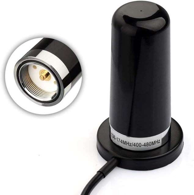 Bingfu PL259 Male Mobile Radio Antenna Dual Band VHF UHF 136-174MHz 400-470MHz NMO Mount Vehicle Ham Radio Magnetic Base Antenna Low Profile for Car Truck Amateur Radio Marine VHF Radio