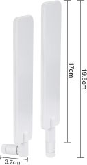 Bingfu 4G LTE Antenna 9dBi SMA Male Cellular White Antenna (2-Pack) Compatible with 4G LTE Wireless CPE Router Hotspot Cellular Gateway Industrial IoT Router Trail Game Camera Outdoor Security Camera