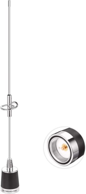 Bingfu Dual Band VHF UHF 136-174MHz 400-470MHz Mobile Radio NMO Antenna Vehicle Ham Radio NMO Mount Antenna for Car Truck Ham Radio Amateur Radio Mobile Radio Two Way Radio Marine VHF Radio