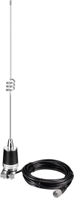 Bingfu Mobile Ham Radio NMO Antenna Dual Band VHF UHF 136-174MHz 400-470MHz Lip Mount Antennae with 16.5 ft Low Loss RG58 Cable UHF PL259 Male Connector for Car Truck Amateur Radio Ham Mobile Radio