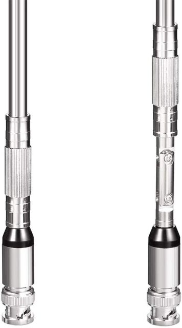 Bingfu 20-1300MHz Police Scanner Antenna 8 Sections Telescopic BNC Male Ham Radio Antenna Handheld CB Radio Antenna 2-Pack Compatible with Uniden Whistler Radio Scanner Cobra Midland Portable CB Radio