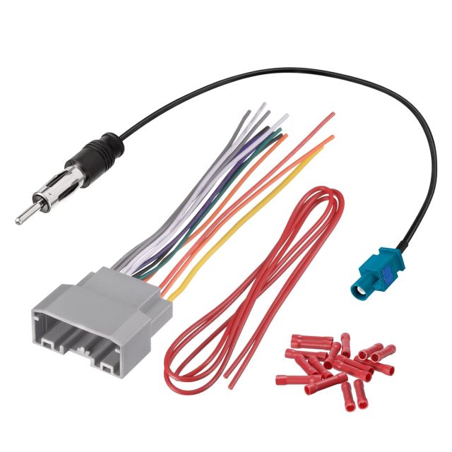 Bingfu Radio Wire Harness for Select 07-20 Chrysler Dodge Jeep Ram Volkswagen Mitsubishi DB11 Radio Wiring Harness with Antenna Adapter for Car Stereo