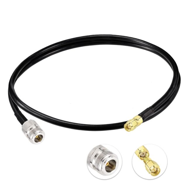 BINGFU N Female to RP-SMA Male Pure Copper Low Loss Coaxial Cable 3.28ft Compatible with 4G WiFi Cellular LTE Amplifier Extender Transceivers Phone Signal Booster Lora Surge Arrester Cables