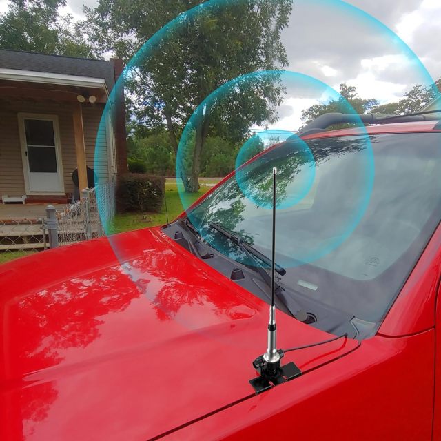 Bingfu High Gain Mobile Ham Radio Fiberglass Antenna Car Truck Amateur Two Way Radio Dual Band VHF UHF 136-174 MHz 400-470MHz Anti-Rust Antennas with Lip Mount Fixed Bracket 16.4 ft Cable