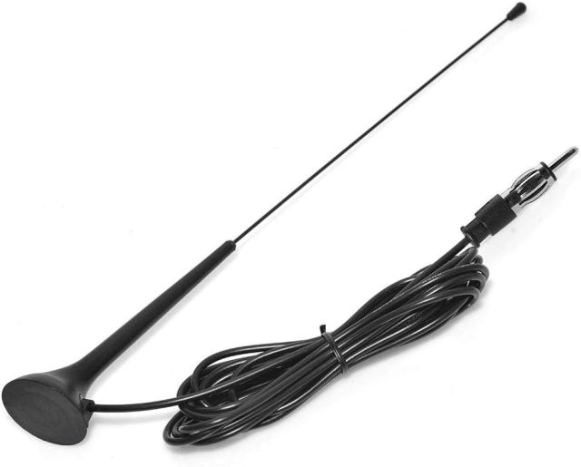 Bingfu Universal Car Antenna Magnetic Base Car Radio Antenna Car Stereo Antenna DIN Plug Aerial for Vehicle Truck SUV Truck RV Marine Boat Car Stereo Audio Radio Head Unit CD Media Receiver Player