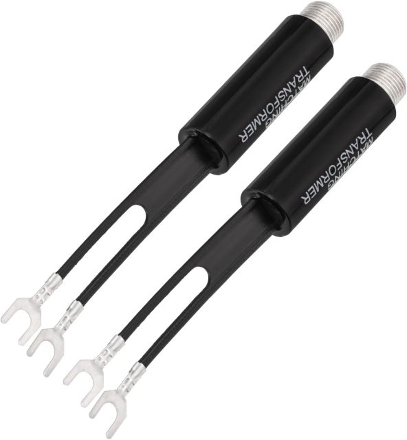 Bingfu 75 ohm F-Type to 300 ohm Twin-Lead UHF/VHF/FM Balun Antenna Matching Transformer Converter Coaxial Adapter Connector 5 Pack