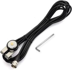 Bingfu Vehicle Mobile Radio Antenna NMO Mount Fix Bracket Lip Mount with 5m 16.5 feet RG58 Cable UHF PL259 Male Connector for Car Truck Amateur Radio Ham Radio Mobile Radio Antenna