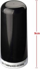 Bingfu PL259 Male Mobile Radio Antenna Dual Band VHF UHF 136-174MHz 400-470MHz NMO Mount Vehicle Ham Radio Magnetic Base Antenna Low Profile for Car Truck Amateur Radio Marine VHF Radio