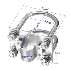 BINGFU Lora Antenna Fixed Bracket Anti-Corrosion Pole Mount U-Bolt Clamp for Helium Miner Fiberglass Antennas