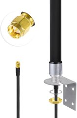 Bingfu Outdoor 4G LTE Mimo Cellular Antenna High Gain Long Range 6dBi SMA Antennas with 32.8ft Coaxial Cable for Spypoint Covert Tactacam Trail Game Cam Cell Phone Security Camera Router Modem Antenna