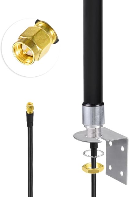 Bingfu Outdoor 4G LTE Mimo Cellular Antenna High Gain Long Range 6dBi SMA Antennas with 32.8ft Coaxial Cable for Spypoint Covert Tactacam Trail Game Cam Cell Phone Security Camera Router Modem Antenna