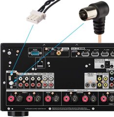 Bingfu AM Antenna 75 Ohm FM Dipole Antenna 3-Pin AM Loop Antenna for Sony HiFi Series Sharp Stereo System Indoor Digital HD Radio Bluetooth Stereo AV Receiver Audio Video Home Theater Receiver