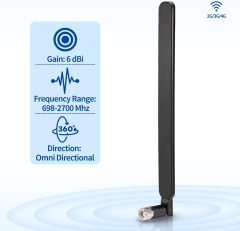 Bingfu 4g Cellular Trail Camera LTE Antenna 6dBi (RP-SMA Male) Compatible with Spypoint Link Micro Solar EVO Link S Dark Trail Game Cam Wildlife Hunting Camera Outdoor Mobile Security Camera