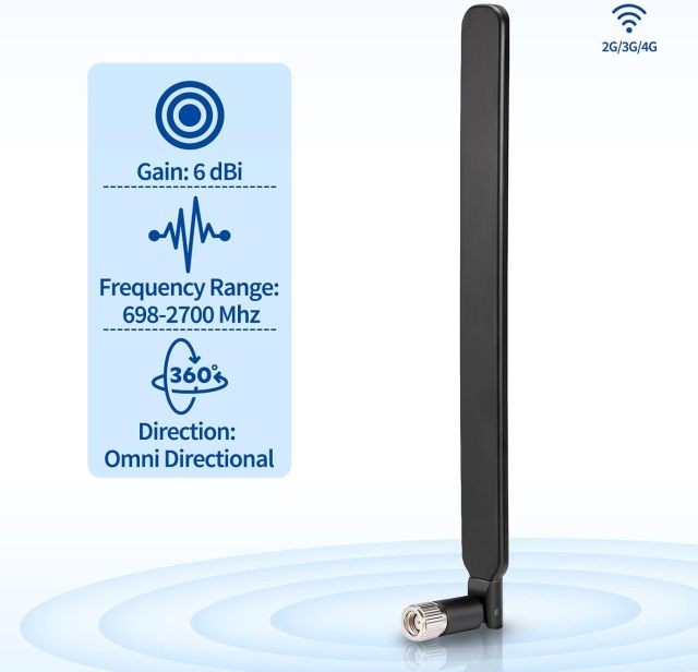 Bingfu 4g Cellular Trail Camera LTE Antenna 6dBi (RP-SMA Male) Compatible with Spypoint Link Micro Solar EVO Link S Dark Trail Game Cam Wildlife Hunting Camera Outdoor Mobile Security Camera