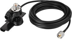 Bingfu High Gain Mobile Ham Radio Fiberglass Antenna Car Truck Amateur Two Way Radio Dual Band VHF UHF 136-174 MHz 400-470MHz Anti-Rust Antennas with Lip Mount Fixed Bracket 16.4 ft Cable