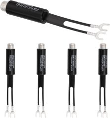 Bingfu 75 ohm F-Type to 300 ohm Twin-Lead UHF/VHF/FM Balun Antenna Matching Transformer Converter Coaxial Adapter Connector 5 Pack