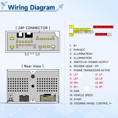 Bingfu Stereo Radio Harness for Select 2003-2017 Ford Lincoln Mercury Hyundai Land Rover Vehicles DA21 Stereo Wiring Harness Antenna Adapter