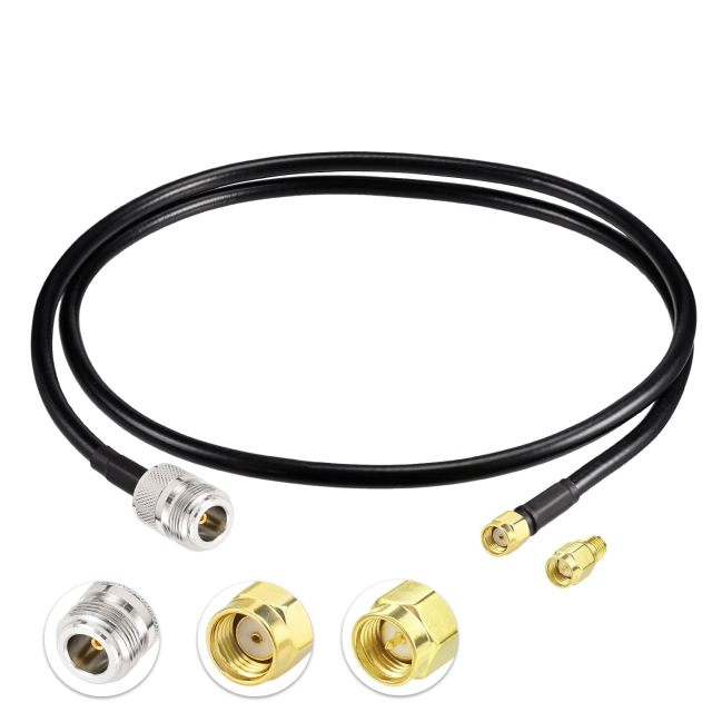 BINGFU N Female to RP-SMA Male Pure Copper Low Loss Coaxial Cable 3.28ft Compatible with 4G WiFi Cellular LTE Amplifier Extender Transceivers Phone Signal Booster Lora Surge Arrester Cables