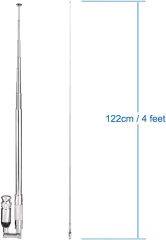 Bingfu 20-1300MHz Police Scanner Antenna 8 Sections Telescopic BNC Male Ham Radio Antenna Handheld CB Radio Antenna 2-Pack Compatible with Uniden Whistler Radio Scanner Cobra Midland Portable CB Radio