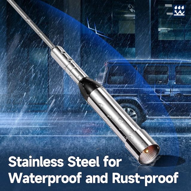 Bingfu Vehicle Mobile Ham Radio High Gain Antenna Dual Band VHF UHF 136-174MHz 400-470MHz Amateur Radio Anti-Rust Antennas for Car Truck Ham Radio Two Way Radio Marine VHF Radio