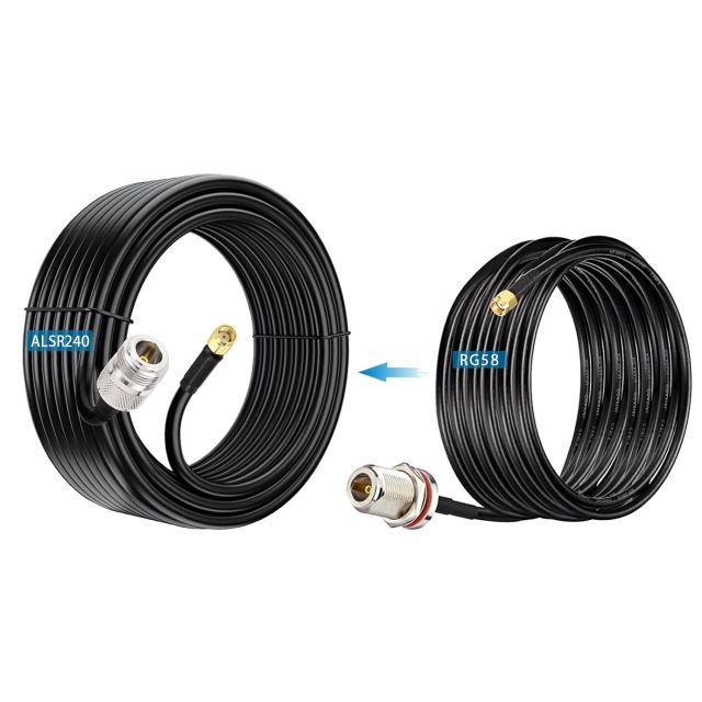 BINGFU N Female to RP-SMA Male Pure Copper Low Loss Coaxial Cable 20ft Compatible with 4G WiFi Cellular LTE Amplifier Extender Transceivers Phone Signal Booster Lora Surge Arrester Cables