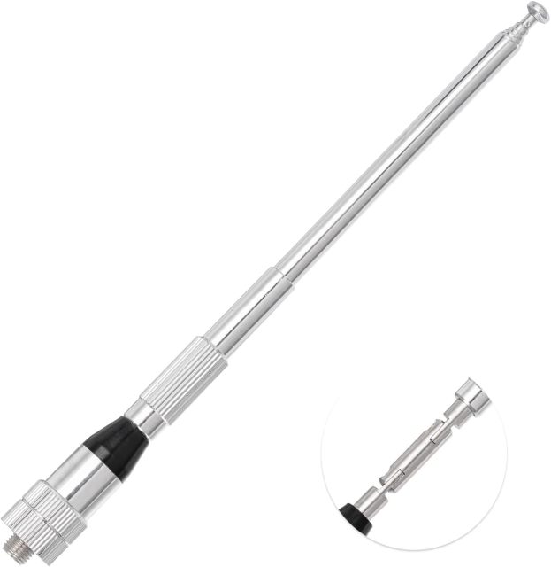 Bingfu Dual Band VHF UHF Ham Radio Antenna Handheld Amateur 136-174 400-470 MHz 5 Section Telescopic High Gain Antennas for  Wouxun Baofeng BF-F8HP UV-5R UV-82 BF-888S