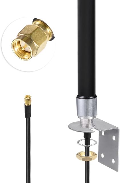 Bingfu Outdoor 4G LTE Mimo Cellular Antenna Wall Mounted High Gain Long Range 6dBi SMA Antennas for Spypoint Covert Tactacam Trail Game Cam Cell Phone Security Camera Router Modem Antennae Replacement