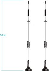 Bingfu 4G LTE Antenna 8dBi Magnetic Base Cellular MIMO TS9 Antenna 2-Pack Compatible with 4G LTE MiFi Mobile Hotspot Router USB Modem Dongle Adapter Verizon AT&T T-Mobile Sprint Mobile Broadband Modem