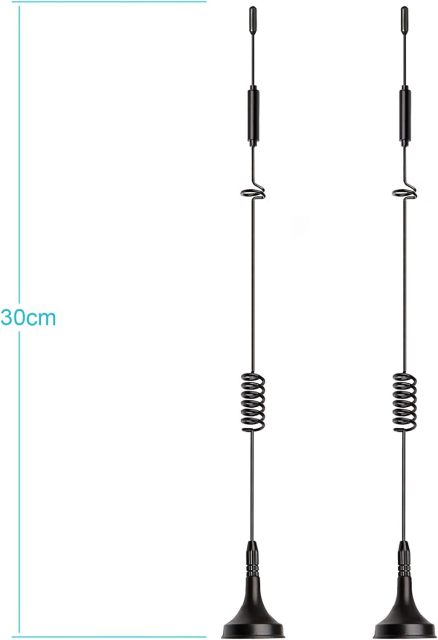 Bingfu 4G LTE Antenna 8dBi Magnetic Base Cellular MIMO TS9 Antenna 2-Pack Compatible with 4G LTE MiFi Mobile Hotspot Router USB Modem Dongle Adapter Verizon AT&T T-Mobile Sprint Mobile Broadband Modem