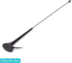 Bingfu Universal Car Antenna Magnetic Base Car Radio Antenna Car Stereo Antenna DIN Plug Aerial for Vehicle Truck SUV Truck RV Marine Boat Car Stereo Audio Radio Head Unit CD Media Receiver Player