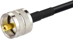 Bingfu UHF PL259 Male to SO239 Female RG58 Antenna Extension Coax Jumper Cable 5m 16.5 feet for Vehicle CB Radio Ham Radio Two Way Radio Amateur Radio Walkie Talkie VHF Radio