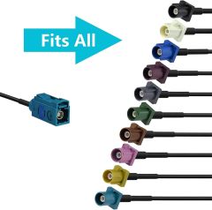 Bingfu Car Antenna Adapter Car Stereo FM AM Radio Antenna Adapter Fakra Z Female to DIN Socket Connector Cable 30cm 1 feet for Car Stereo Audio HD Radio Head Unit CD Media Player Receiver