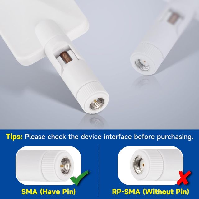 Bingfu 4G LTE Antenna 9dBi SMA Male Cellular White Antenna (2-Pack) Compatible with 4G LTE Wireless CPE Router Hotspot Cellular Gateway Industrial IoT Router Trail Game Camera Outdoor Security Camera