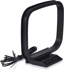 Bingfu AM Loop Dipole 2 Pin Bare Wire Antenna with F-Type Balun 300-75 ohm Connector Compatible with Pioneer Onkyo Yamaha Marantz Pyle Indoor Radio Bluetooth Home Stereo Theater Receiver Power System