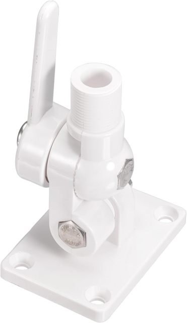Bingfu VHF Marine GPS Antenna Mounting Kit Dual-axis Heavy-Duty Adjustable Base Fixed Mount Bracket for Boat