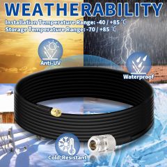 BINGFU N Female to RP-SMA Male Pure Copper Low Loss Coaxial Cable 10ft Compatible with 4G WiFi Cellular LTE Amplifier Extender Transceivers Phone Signal Booster Lora Surge Arrester Cables