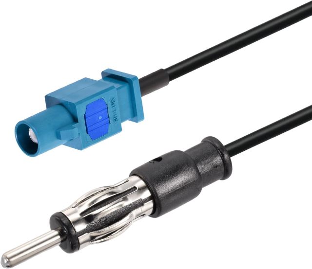 Bingfu Universal Vehicle Car Stereo FM AM Radio Antenna Adapter Cable Fakra Z Male to DIN Plug Connector Cable 1M 3.28ft for Car Stereo Audio HD Radio Head Unit CD Media Player Receiver