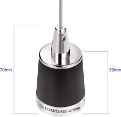 Bingfu Dual Band VHF UHF 136-174MHz 400-470MHz Mobile Radio NMO Antenna Vehicle Ham Radio NMO Mount Antenna for Car Truck Ham Radio Amateur Radio Mobile Radio Two Way Radio Marine VHF Radio