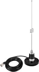 Bingfu Dual Band VHF UHF 136-174MHz 400-470MHz Mobile Radio NMO Antenna with 3.54inch Diameter Magnetic Base for Car Truck Ham Radio Amateur Radio Mobile Radio Two Way Radio Marine VHF Radio